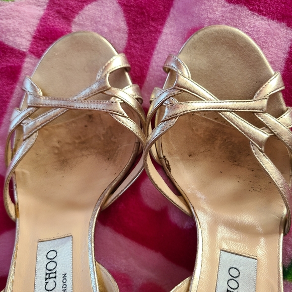 Gold Jimmy Choo Heels - Picture 3 of 7